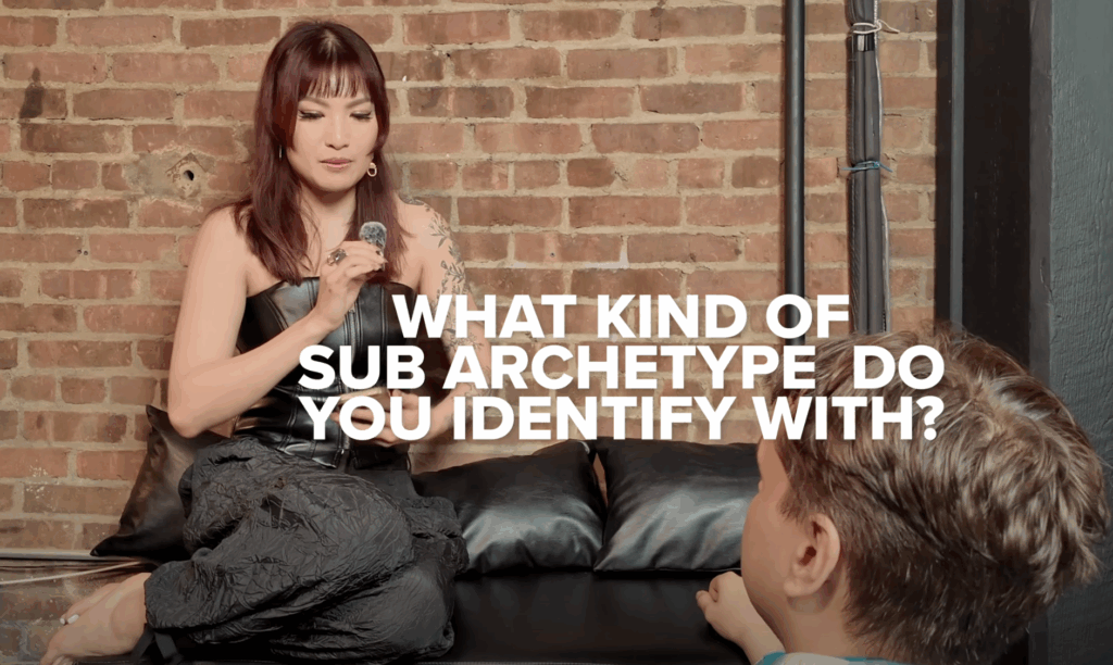 Mx Tomie asks her submissive what kind of sub archetype he identifies with.